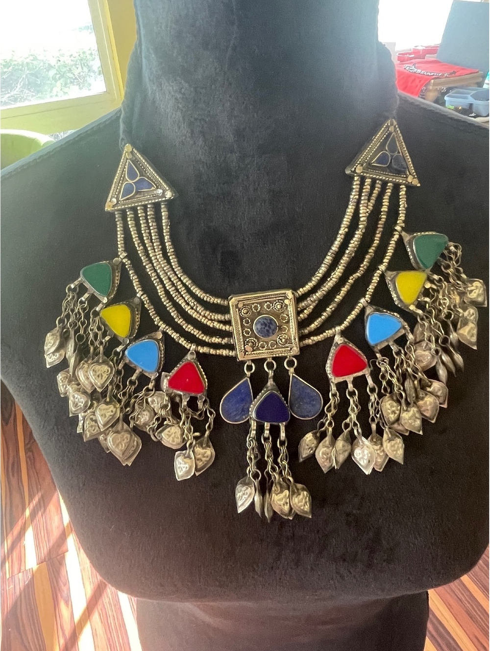 Vintage Kuchi Tribal Embellished Necklace